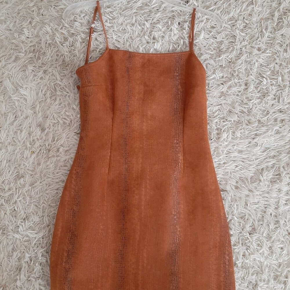 Dark Burnt SnakeSkin Backless dress